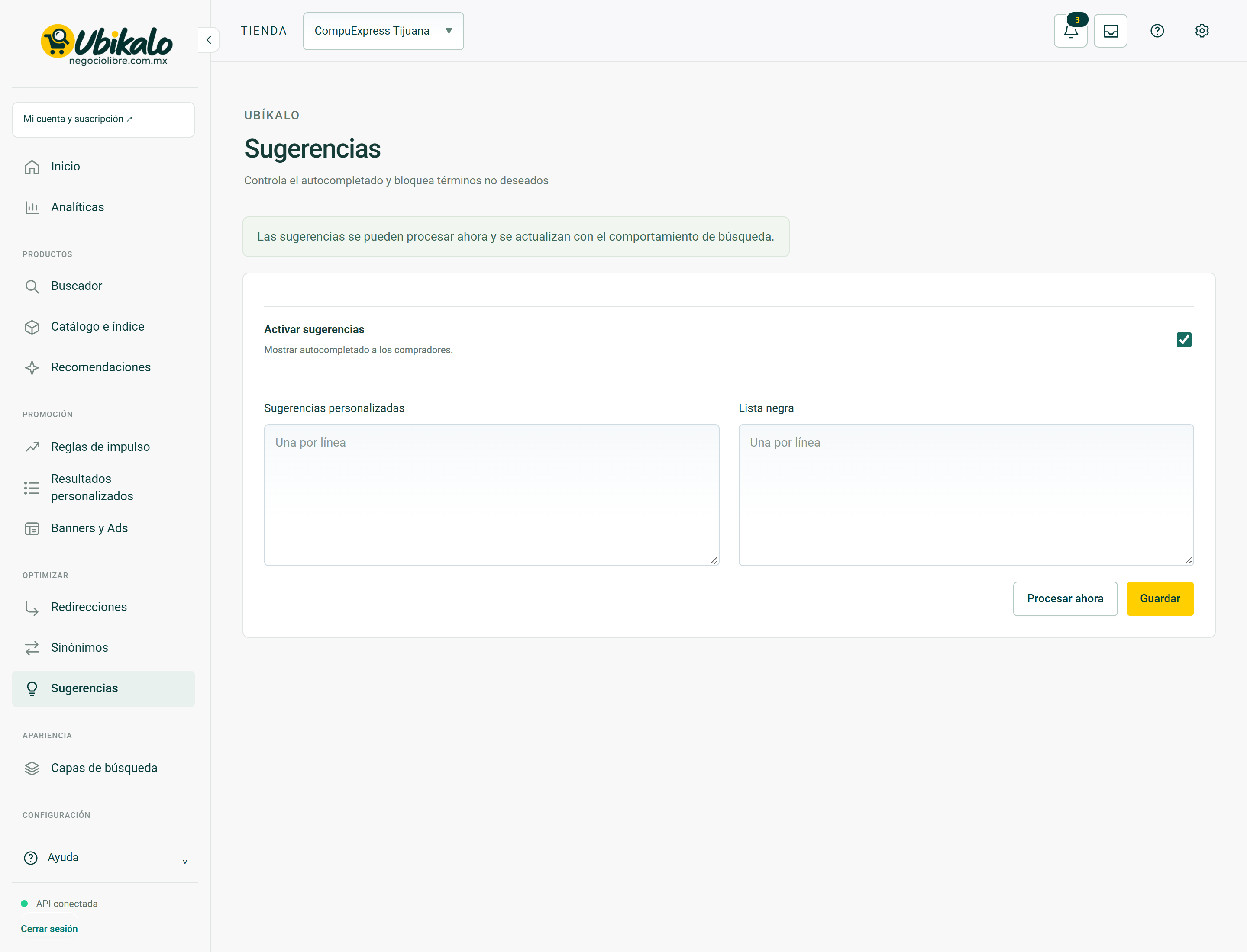 Actual panel display: Tips. Hidden private fields.