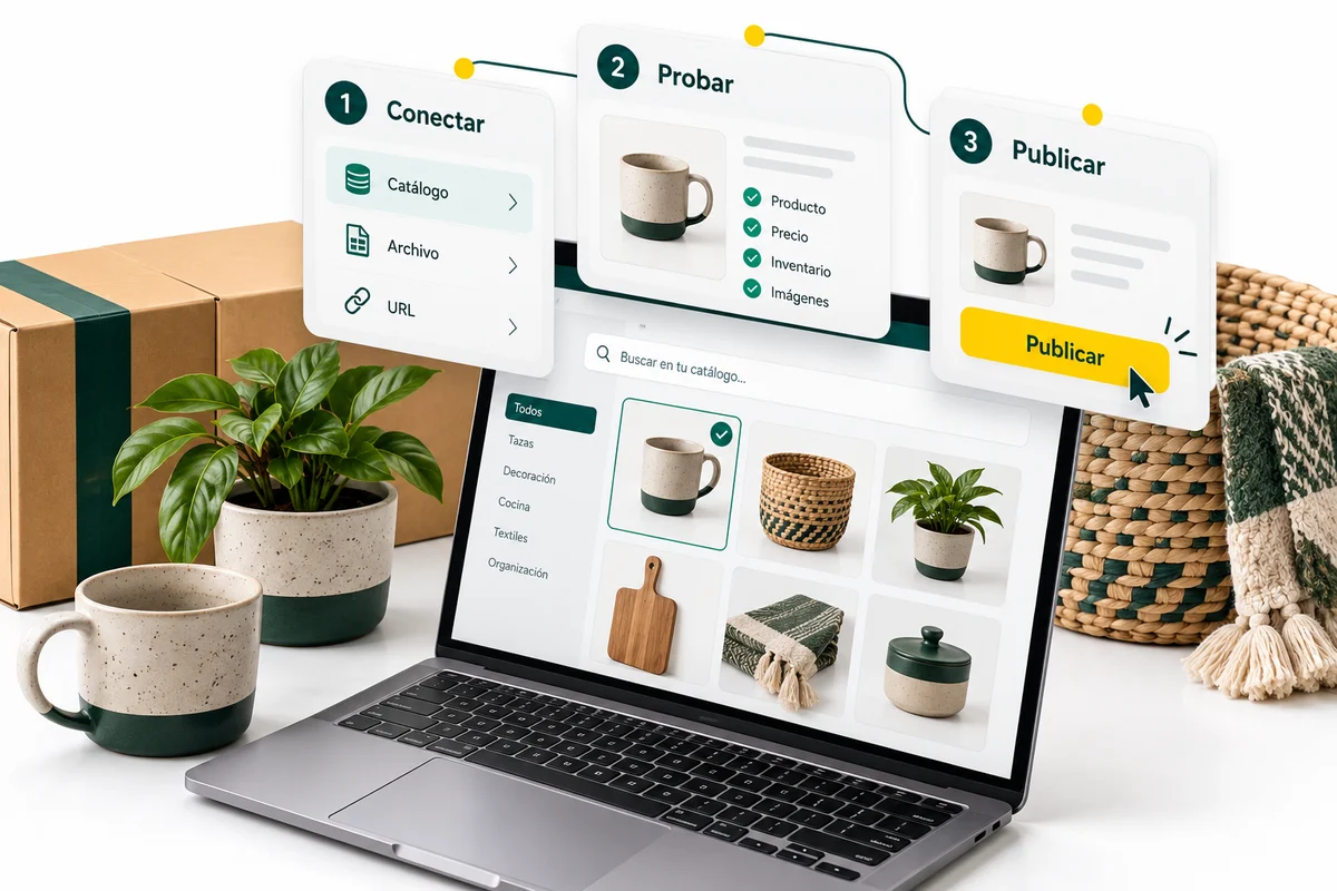 Una primera configuración con alcance definido. Visualización conceptual de revisar cómo empezar.